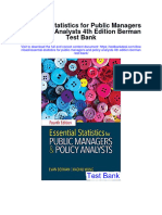 Essential Statistics For Public Managers and Policy Analysts 4th Edition Berman Test Bank Full Chapter PDF