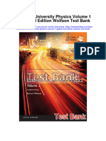 Essential University Physics Volume 1 Global 3rd Edition Wolfson Test Bank Full Chapter PDF