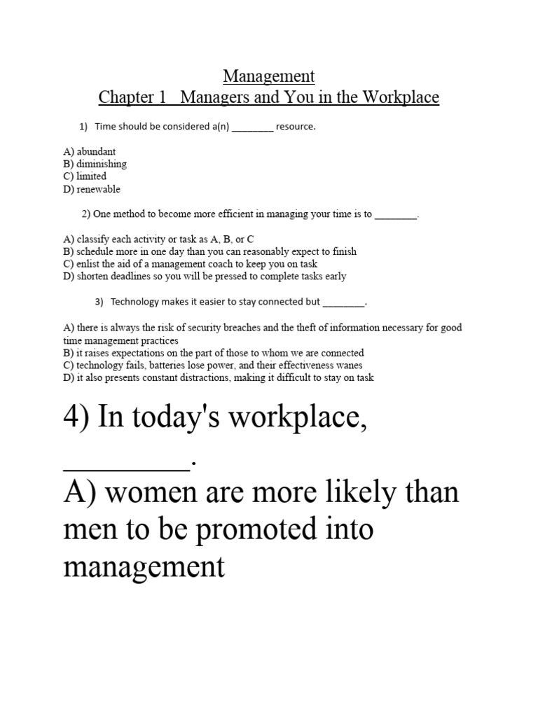 management-chapter-1-managers-and-you-in-the-workplace-questions
