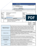 Fecha: Area Requiriente Partida Presupuestaria: Objeto de La Contratacion