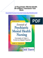 Essentials of Psychiatric Mental Health Nursing 6th Edition Townsend Test Bank Full Chapter PDF