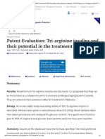 Patent Evaluation - Tri-Arginine Insulin..