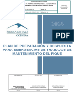 13 - Plan de Preparación y Respuesta A Emergencia Mantenimiento Del Pique