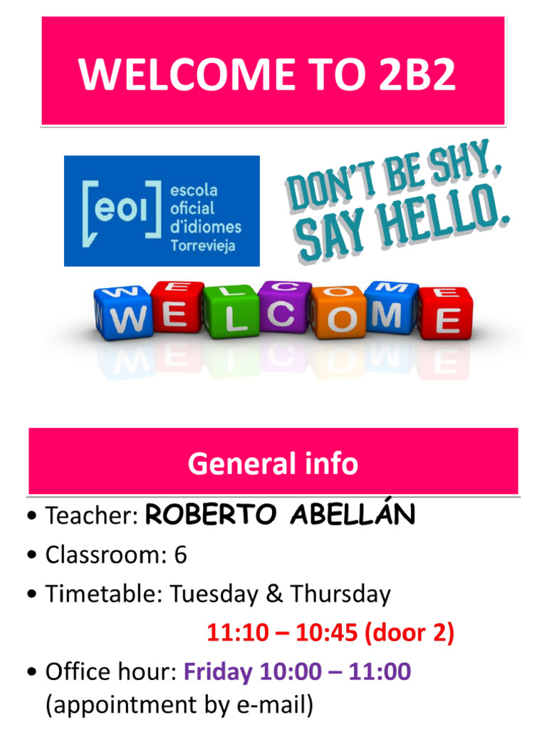 Welcome To 2B2 | PDF | Human Communication