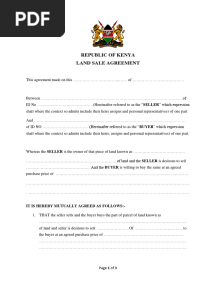 Land Sale Agreement