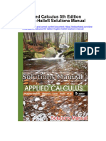 Applied Calculus 5Th Edition Hughes Hallett Solutions Manual Full Chapter PDF