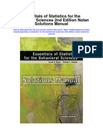 Download Essentials Of Statistics For The Behavioral Sciences 2Nd Edition Nolan Solutions Manual full chapter pdf