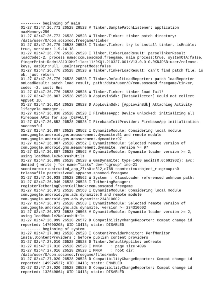 Tinker Patch Installation Log for Freegame | PDF | Java (Programming ...