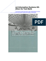 Management Information Systems 6Th Edition Oz Test Bank Full Chapter PDF