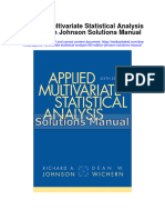 Applied Multivariate Statistical Analysis 6Th Edition Johnson Solutions Manual Full Chapter PDF