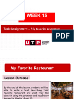Task Assigment - Week 15 My Favorite Restaurant