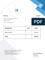 Blue Modern Professional Business Company Invoice