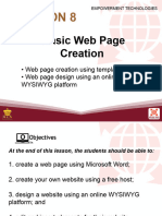 Lesson 8 Basic Webpage Creation