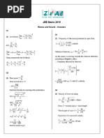 Waves and Sound: JEE Main 2023 Solutions | PDF | Sound | Waves