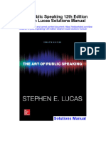 Art of Public Speaking 12Th Edition Stephen Lucas Solutions Manual Full Chapter PDF
