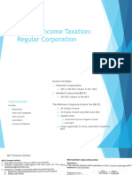 Regular Income Taxation - Regular Corporation