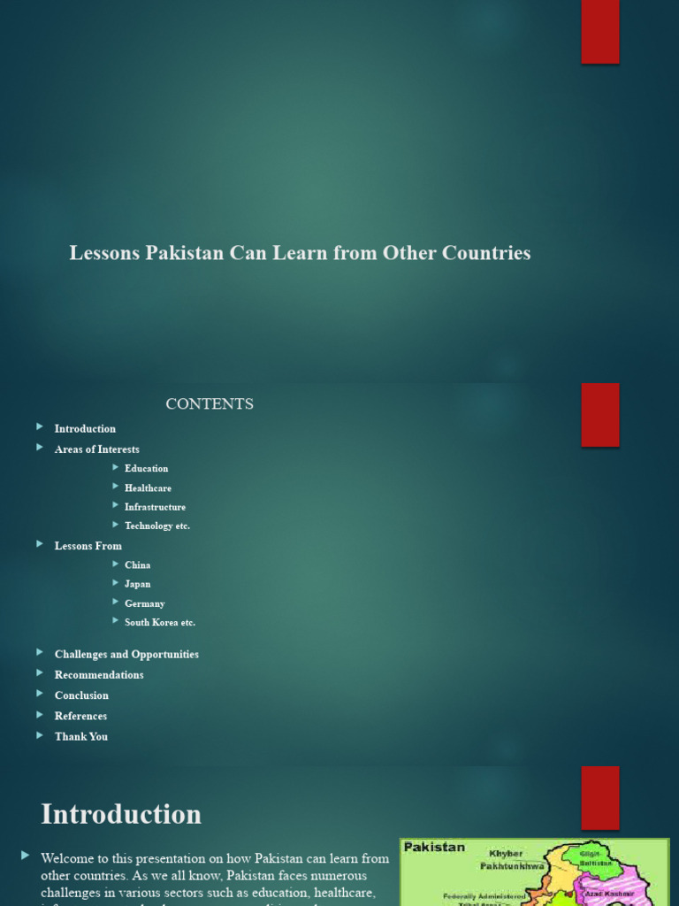 Learning Global Lessons for Pakistan | PDF | Innovation | Infrastructure