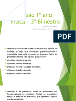 Revisão 1º Ano - Física - 3º Bimestre