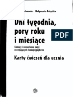 Dni Tyqodnia, Pory Roku I Miesiace - Karty Cwiczen