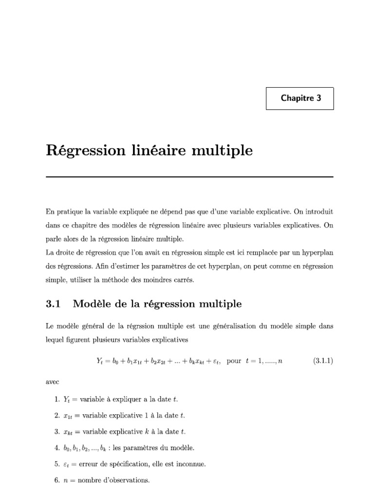 Régression Multiple | PDF