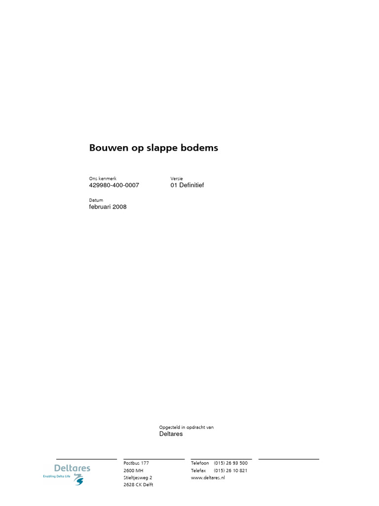 Bouwen Op Slappe Bodems | PDF