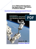 First Course in Differential Equations With Modeling Applications 11Th Edition Zill Solutions Manual Full Chapter PDF