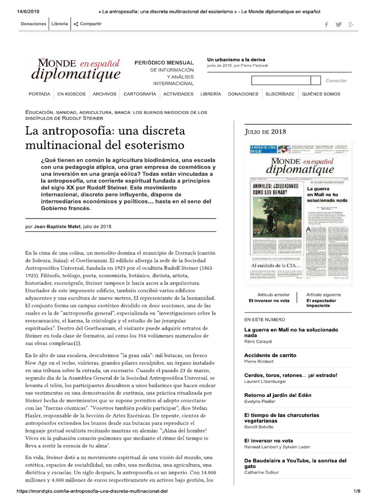 Una Discreta Multina... Le Monde Diplomatique en Español | PDF