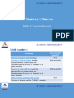 3.1 Sources of Finance