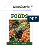 Foods Experimental Perspectives 8Th Edition Mcwilliams Test Bank Full Chapter PDF