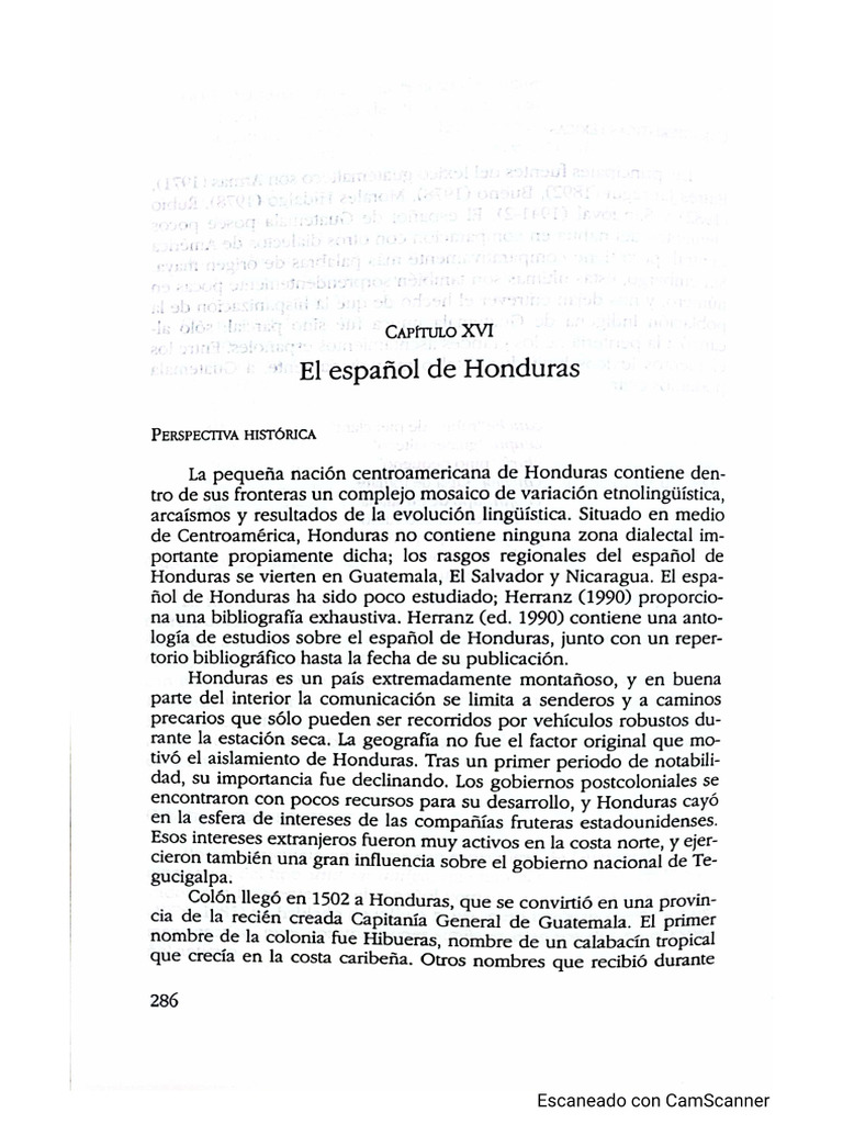 Lipski. Cap. 16. El Español de Honduras | PDF