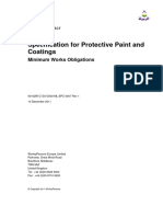 Specification For Protective Paint and Coatings: Minimum Works Obligations