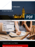 DYAW Assignment Types Education Live Class Slides