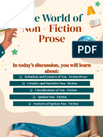 The World of Non Fiction Prose A Report Made by Samantha Nicole Pecenio