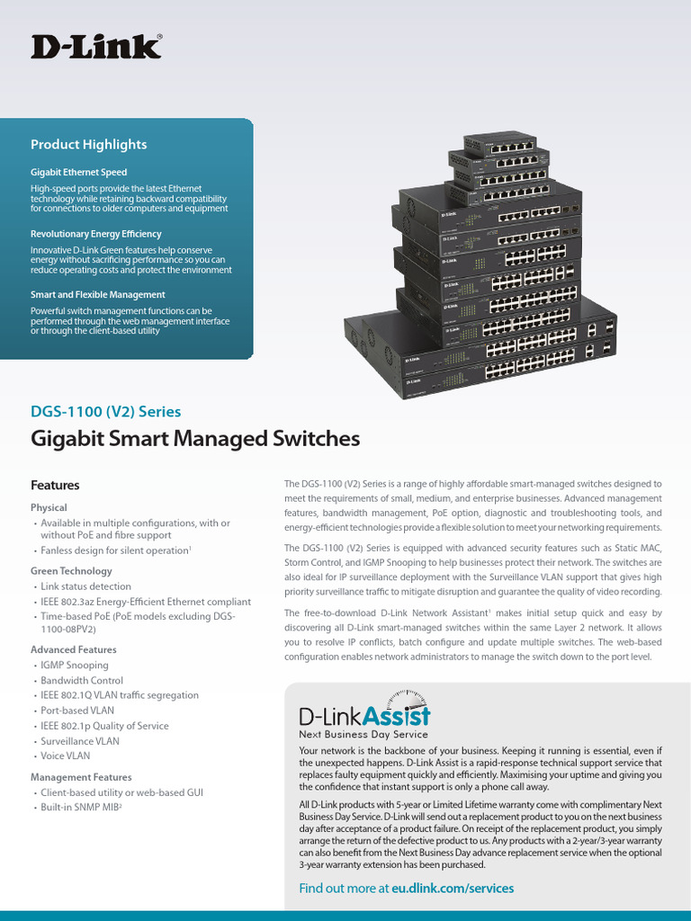 DGS 1100 V2 Datasheet EN EU | PDF