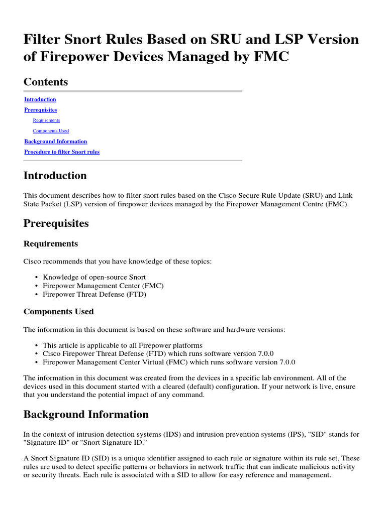 Snort Rule Update Steps PDF