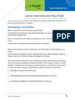 Session One: Career Interests and Your Path: Developing A Career Plan