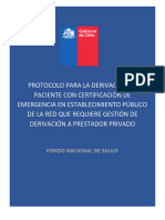 Documento Protocolo para La Derivacion de Paciente Con Certificacion de Emergencia en Establecimiento Publico
