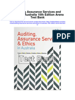 Auditing Assurance Services and Ethics in Australia 10Th Edition Arens Test Bank Full Chapter PDF