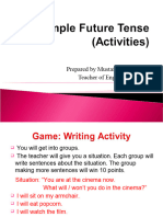 The Simple Future Tense - Writing Activity