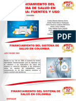Financiamiento Del Sistema de Salud en Colombia Fuentes y Usos
