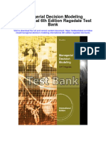 Managerial Decision Modeling International 6Th Edition Ragsdale Test Bank Full Chapter PDF