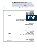 First Term Topics