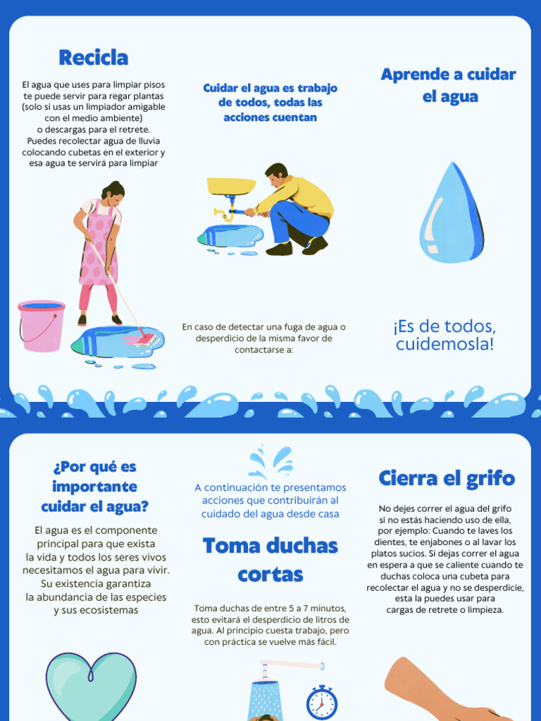 Acciones para Cuidar el Agua en Casa | PDF | Agua | Tap (Válvula)