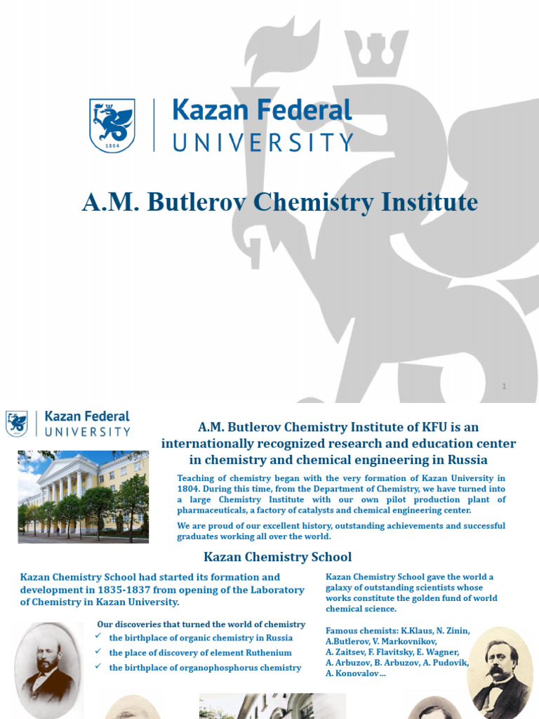 2020 Presentation ChemInstitute Eng | PDF | Academic Degree | Chemistry