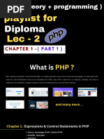 PHP 2nd Lecture