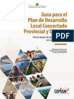 Guia para El Plan de Desarrollo Local Concertado Provincial y Distrital Ceplan