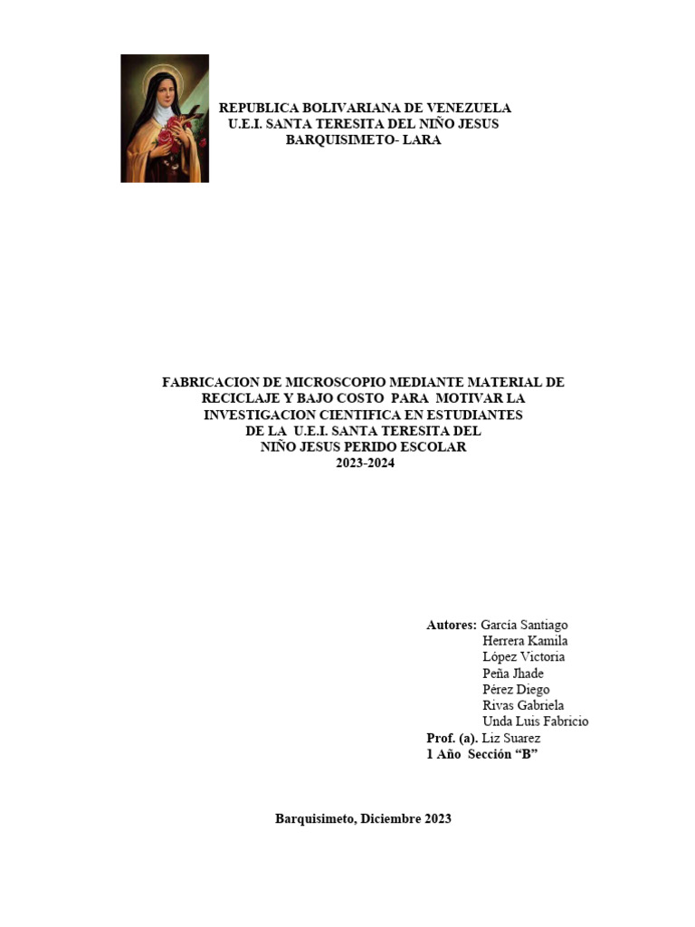 CAPITULO I - El Microscopio Jhade Corregido | PDF