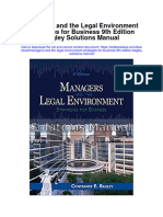 Managers and The Legal Environment Strategies For Business 9Th Edition Bagley Solutions Manual Full Chapter PDF