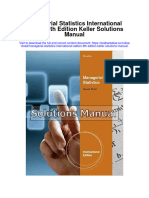 Managerial Statistics International Edition 9Th Edition Keller Solutions Manual Full Chapter PDF