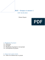 HAX501X - Groupes Et Anneaux 1 CM7 29/09/2023: CL Ement Dupont